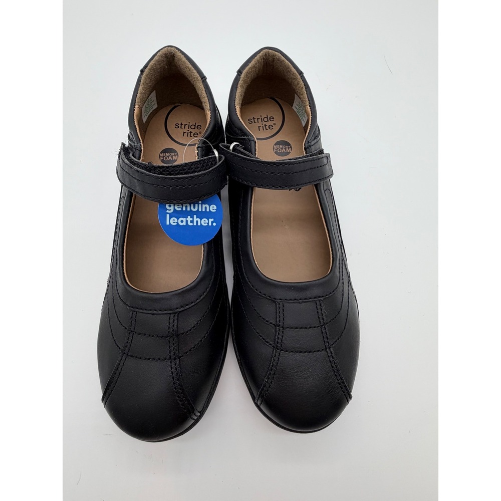 Stride Rite Claire Black Leather Mary Jane Memory Foam Shoes YG47396 US 4.5W - Picture 4 of 7
